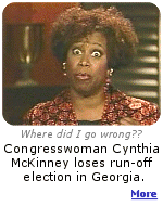 A former county commissioner, Hank Johnson, won by 59%, in an election many called ''ABC'' (Anybody But Cynthia). McKinney refused to congratulate Johnson.