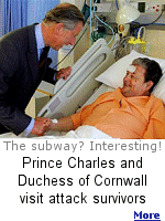 Prince Charles and the Duchess of Cornwall visited terrorist attack survivors in a London hospital.