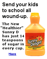 Sunny Delight is marketed as a ''real fruit beverage'', when it actually contains, at most, 5 percent fruit juice of any kind. In addition, Sunny Delight contains only 2 percent or less of any type of citrus juice, and could contain as much, if not more, apple juice as it does orange juice. 