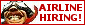 An airline is looking for pilots and flight attendants.