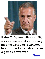 Spiro T. Agnew has the dubious distinction of being the first Vice President to depart office with a criminal record. 
