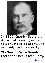 On April 14, 1922, The Wall Street Journal reported that the secretary of the Interior, without competitive bidding, had leased the U.S. naval petroleum reserve at Wyoming's Teapot Dome to a private oil company.