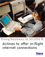 U.S. airlines will start offering in-flight wireless Internet connections, instant messaging and wireless email.
