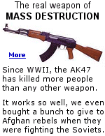 ''The AK-47 is the weapon of choice in that part of the world,'' said Walter Slocombe, adviser to the CPA. ''Every Iraqi male above the age of 12 can take them apart and put them together blindfolded and is a pretty good shot.''