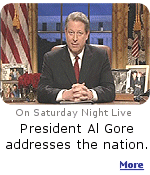 President Al Gore tells the nation that, because gas is down to 19� a gallon, we need to help bail-out the oil companies.  ''They'd do it for us'', he says.