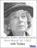 Daughter-in-law of John Jacob Astor IV, who died on the Titanic, Brooke Astor married into incredible wealth, and has given away hundreds of millions of dollars in her lifetime.