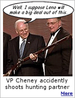 ''Dead-Eye'' Dick Cheney accidently shoots his hunting partner on a Texas ranch.