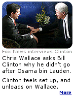 Former President Bill Clinton accused ''FOX News Sunday'' host Chris Wallace of carrying out ''a conservative hit job'' on him during an interview in which Wallace asked Clinton about his administration's handling of the Al Qaeda threat.