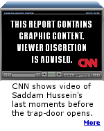 Videos of Saddam Hussein's hanging are floating around the internet, and CNN shows a portion of one them.