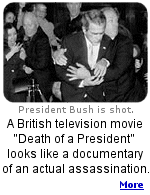 Leaving a hotel in Chicago after making a speech while a huge antiwar protest rages nearby, President Bush is suddenly struck down, killed by an assassin's bullet. 