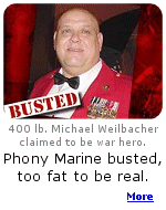 Michael Weilbacher claimed to be a retired Marine Major, with lots of medals.  He was never in the military.