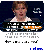 It was the $100 question on ''Millionaire'', and she was very nervous.  How smart are you?  Click to find out.