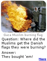 An enterprising Gaza merchant stocked-up on Danish flags when he first heard of the problem developing.  Needing Danish flags to burn, the Muslims had to buy them!
