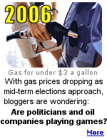 Because of the suspicions that attach to the oil industry and its ties to the Bush administration and GOP-led Congress, there are some conspiracy theories that dropping gas prices have more to do with politics than markets. 