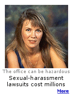 Sexual harassment lawsuits are increasing, and are expensive. Be careful at work, and click here for more.