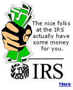 The IRS has been collecting a 3% tax on long distance telephone service to finance the Spanish American War. They just discovered the war is over, so they are reluctantly refunding some (not much) of your money.