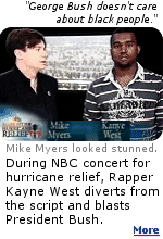 Rapper Kayne West, doing what Kayne West does best - making an ass out of himself, plays the race card and slams George Bush on live TV during NBC concert for hurricane relief. 