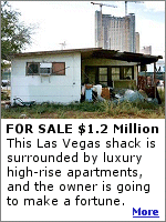 The owner bought this run-down Las Vegas property for $30,000 in 1978.  Now, surrounded by luxury apartments, it is for sale for $1.2 million.