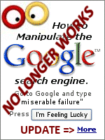 Google has finally defused the Google Bomb that has returned US President George W. Bush at the top of its results in a search on miserable failure. The move wasnt a post-State Of The Union Address gift for Bush. Instead, its part of an overall algorithm change designed to stop such mass link pranks.