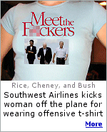 The woman thought it would be funny to wear a Meet The Fockers t-shirt on her Southwest Airlines flight.  But, she couldn't spell Fockers, and the airline was not amused.