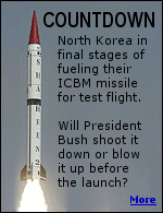 North Korea is getting ready to launch their ICBM.