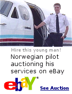 Norwegians have a strong work ethic. An enterprising young Norwegian pilot wants to find work in the USA, and is auctioning himself off on eBay.