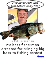 Pro fisherman Paul Tormanen had some lunker bass tethered to a stump, ready for the Red River Bassmaster Central Open. He was arrested and banned for life.