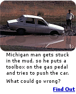 Michigan man gets stuck in the mud, and has an idea how to get free. What happened next? Click to find out.