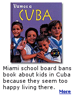 These kids don't know they aren't happy. A judge ordered the Miami-Dade School District to put ''Vamos a Cuba'' ( ''A Visit To Cuba'' ) back in the library.  Some parents wanted the book removed, saying kids shouldn't be happy in Cuba.